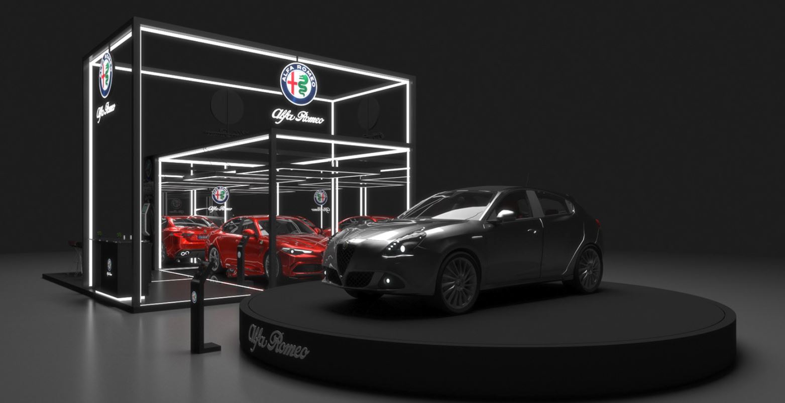 Alfa Romio showroom car stand 1